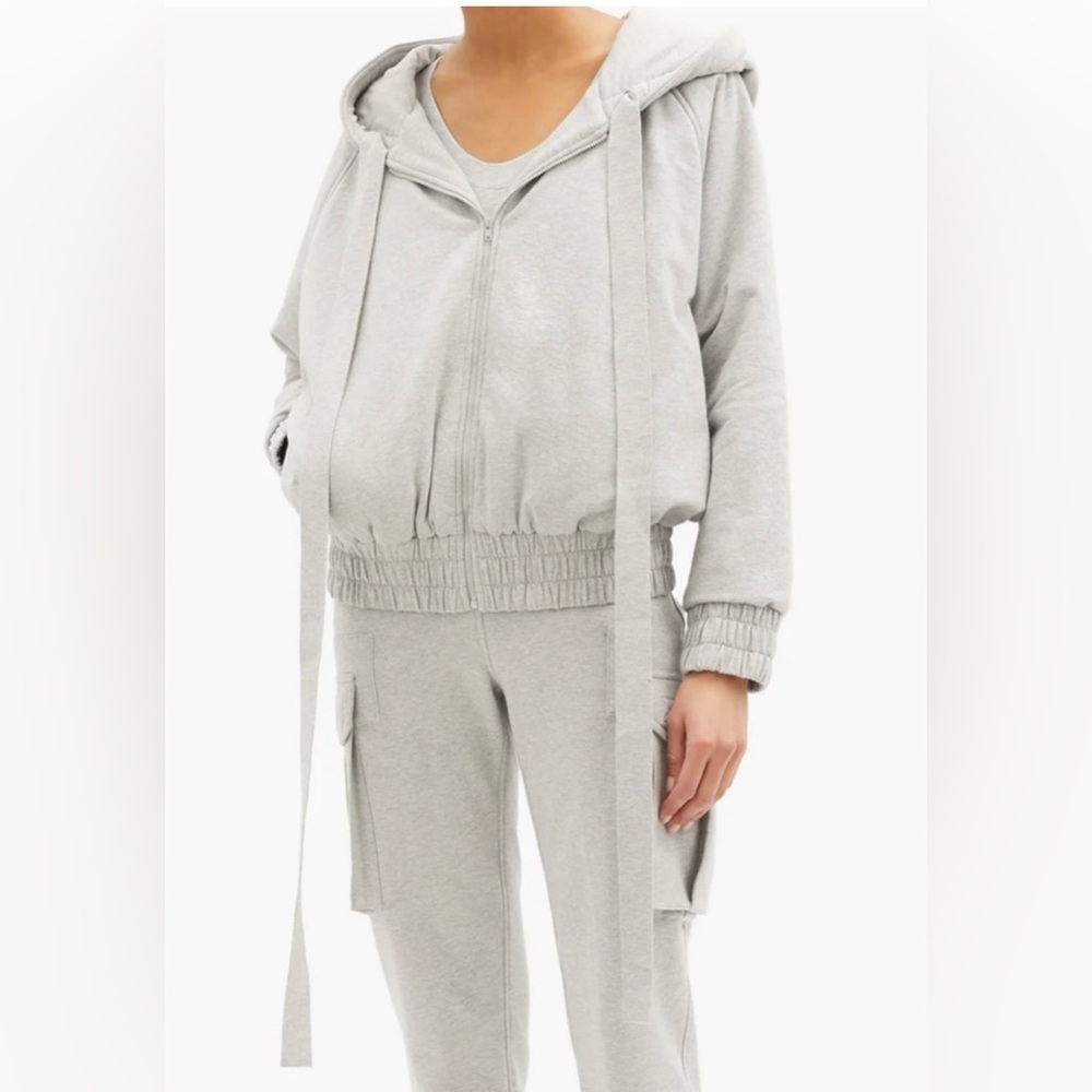 NORMA KAMALI Gray Hooded Tracksuit Set 2 pieces. Size XXS WORN Once